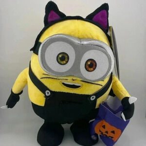 MINION 🎃Bob trick or treat Halloween Cat costume PROTOTYPE Dancing doll plushie